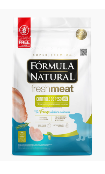 Ração Fórmula Natural Fresh Meat Cães Controle de Peso (Light) Mini e Pequenos