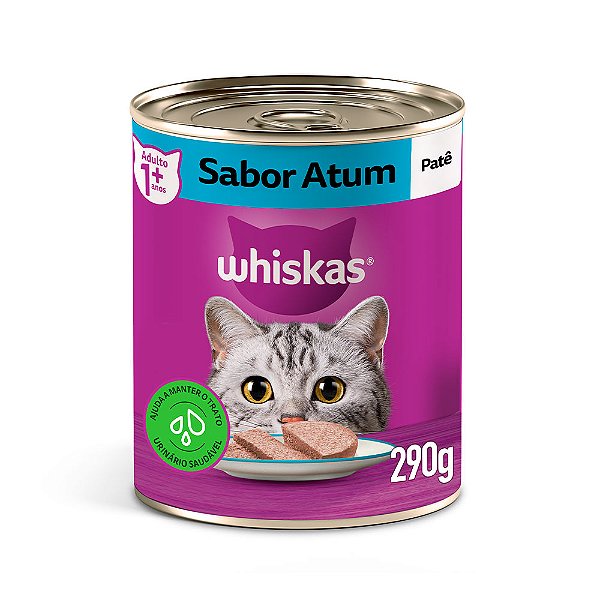 Ração Úmida Whiskas Lata Atum Patê - 290g