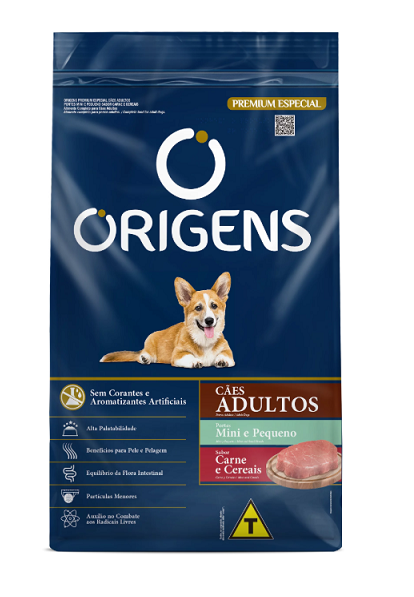 Ração Origens Cães Adultos  Mini e Pequenos Carne