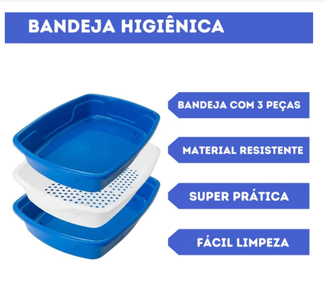 Bandeja - Higiênica p/ Gatos Kit Cat Clean c/ 3 unidades