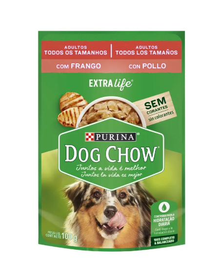 Sachê Dog Chow Frango Todas as Raças 100gr