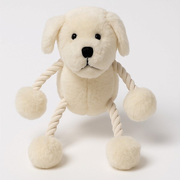 Brinquedo Cães Pelúcia Cachorrinho c/Corda e apito