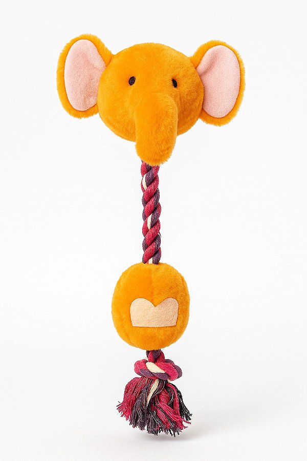 Brinquedo Cães Pelúcia Elefante c/corda e apito