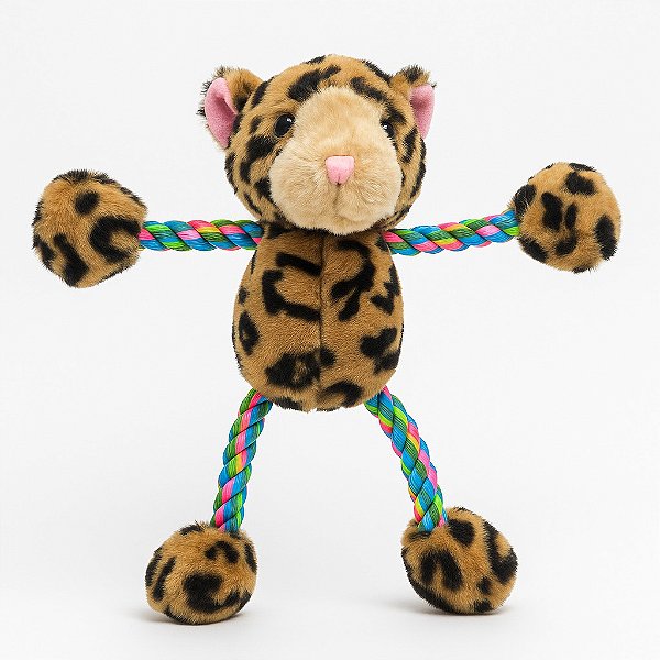 Brinquedo Cães Pelúcia Tigrinho c/corda e apito