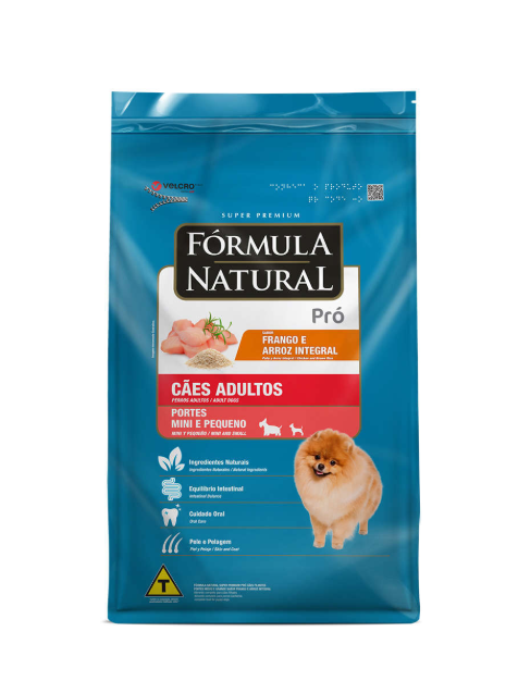 Ração Fórmula Natural Pró Cães Adulto Mini e Pequeno Frango e Arroz Integral