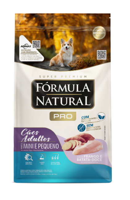 Ração Fórmula Natural Pró Cães Adulto Mini e Pequeno Frango e Arroz Integral