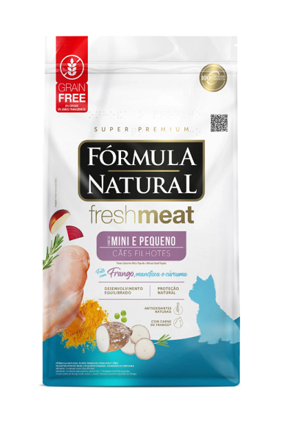 Ração Fórmula Natural Fresh Meat Cães Filhotes Mini e Pequeno