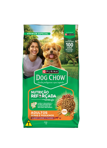 Ração Dog Chow Adultos Raças Pequenas Carne e Frango