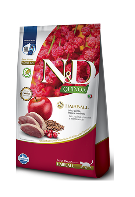 Ração N&D Quinoa Gatos Adultos HairBall 1,5kg