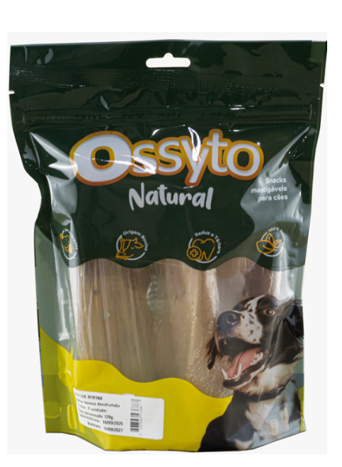 Petisco Orelha Bovina - Ossyto Natural C/3 un.