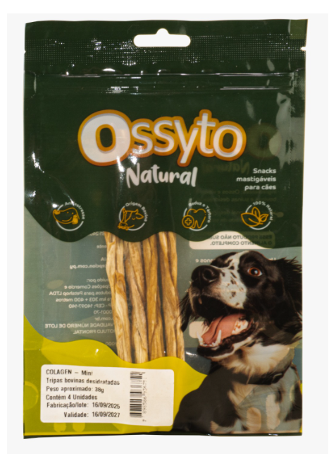 Petisco Colagen Mini - Ossyto Natural C/4 un.