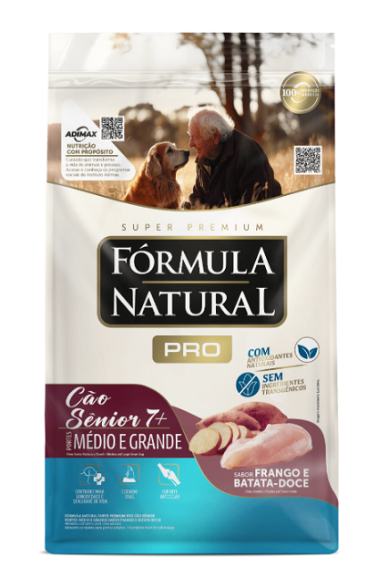 Ração Fórmula Natural Pró Cães Senior Porte Médio e Grande Sabor Frango e Arroz Integral