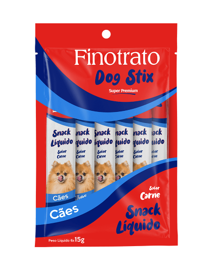 Snack Finotrato Dog Stix Carne 15g (6 unidade)