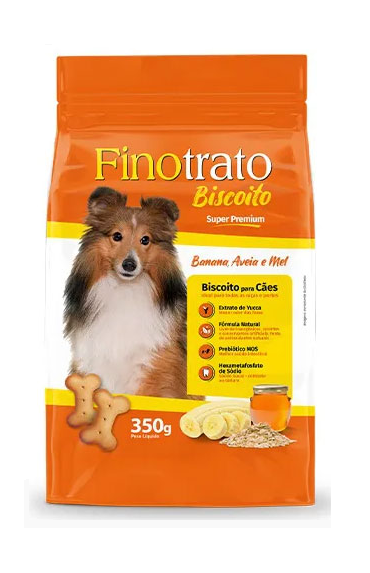 Biscoito Finotrato Adulto Banana, Aveia e Mel 350gr