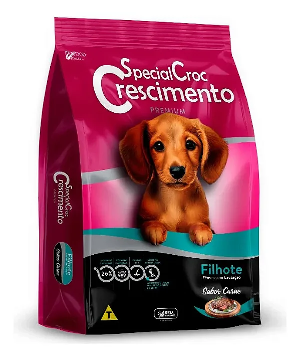 Ração Special Croc Dog Filhotes Carne 15kg