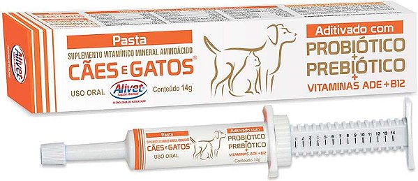 Suplemento Alivet Probiótico + Prebiótico em Pasta 14g