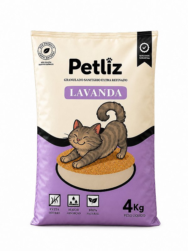 Granulado Sanitário Petliz Lavanda 4kg