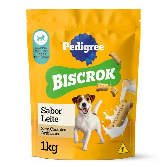 Biscoito Pedigree Biscrok Para Cães Adultos Raças Pequenas 1kg