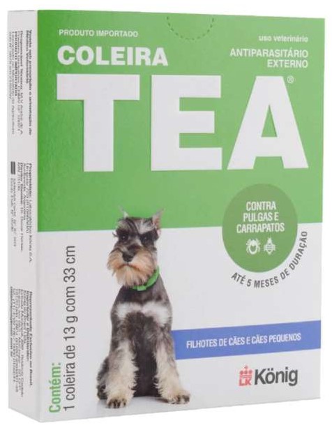 Coleira Antipulgas e Carrapatos TEA Cães P 33cm