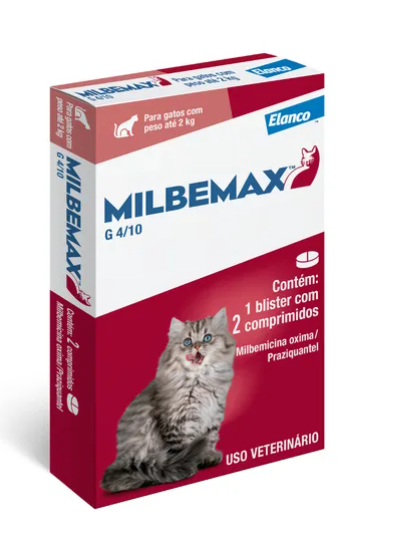 Milbemax Gatos até 2kg - 2 Comprimidos