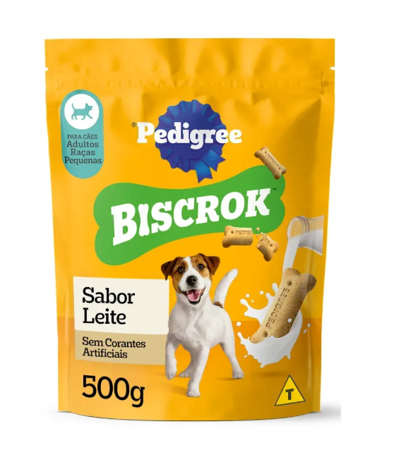 Biscoito Pedigree Biscrok Para Cães Adultos Raças Pequenas 500g