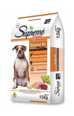 Ração Supreme Special Cães Sênior 6+ Raças Pequenas  15kg