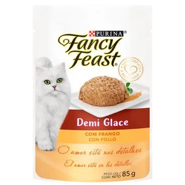Sachê Fancy Feast Demi Glace Gatos Adultos com Frango 85g
