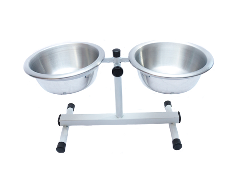 Comedouro Regulável Polido Royale (Capacidade 600ml em Cada)