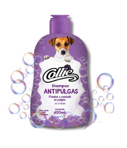 Shampoo Cães Antipulgas Collie  400 ml