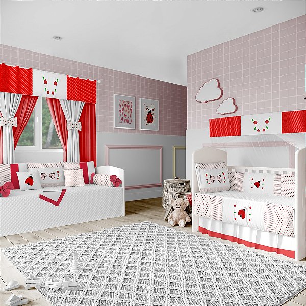 Quarto De Bebê Joaninhas 36 Peças