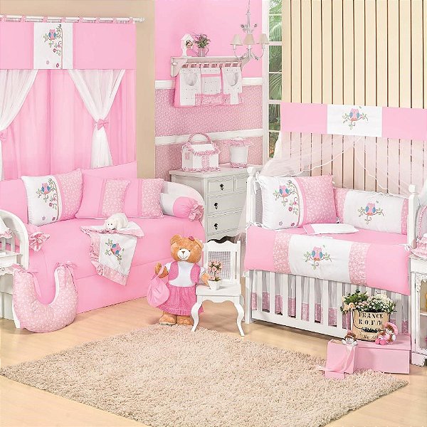 Quarto De Bebê Coruja Feliz 36 Peças