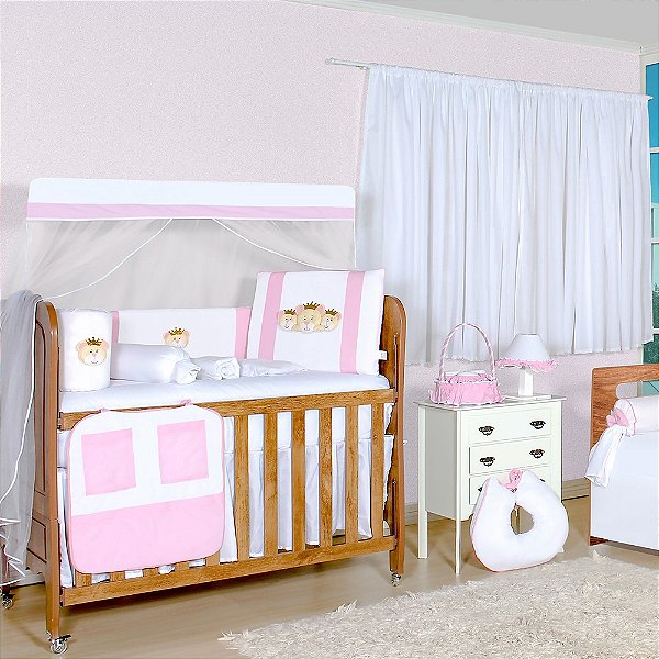 Quarto Completo Família Urso Real Rosa 23 Peças