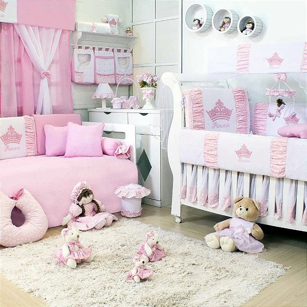 Quarto Completo Princesinha Rosa 28 Peças