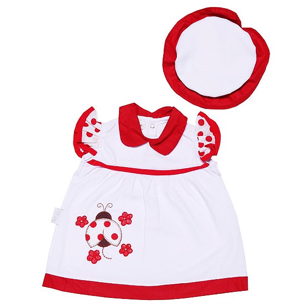 Vestido de Bebê Manga Curta Amore