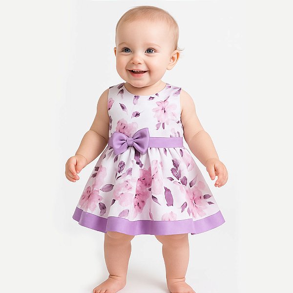 Vestido de Bebê Ariele Lilás