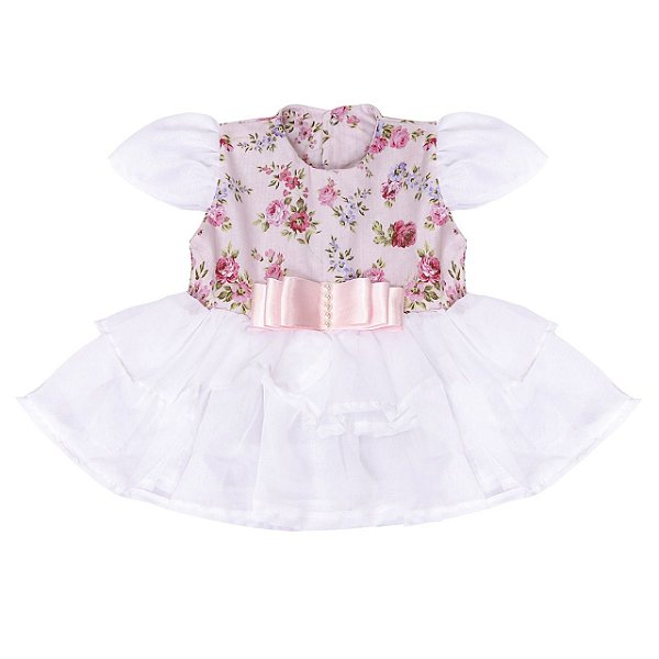 Vestido de Bebê Manga Curta Bailarina Floral