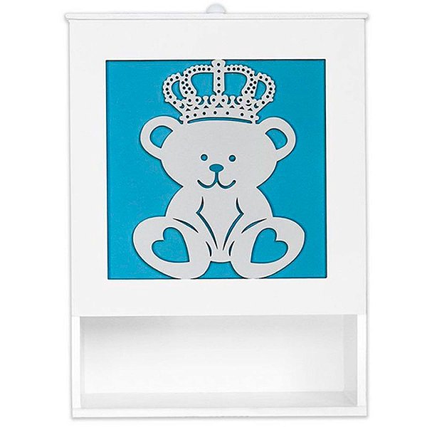 Porta Fraldas Majestade Azul Bebê Mdf