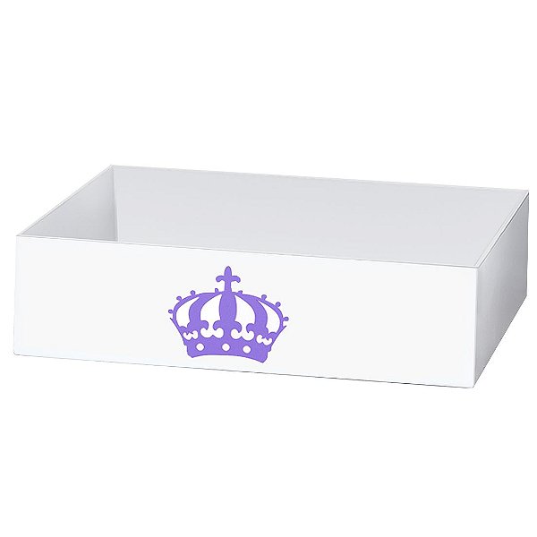 Cesta MDF Decorada para Quarto de Bebê Imperial Princesa Lilás