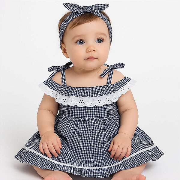 Vestido de Bebê Manga Curta Jéssica
