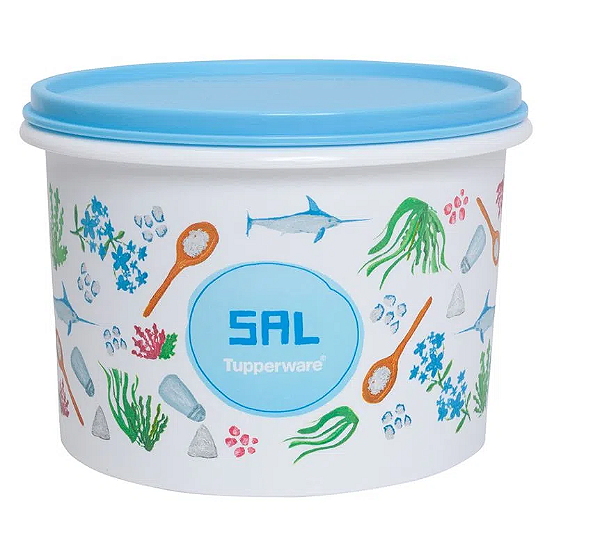 Tupperware Caixa Sal Floral  1,3 kg