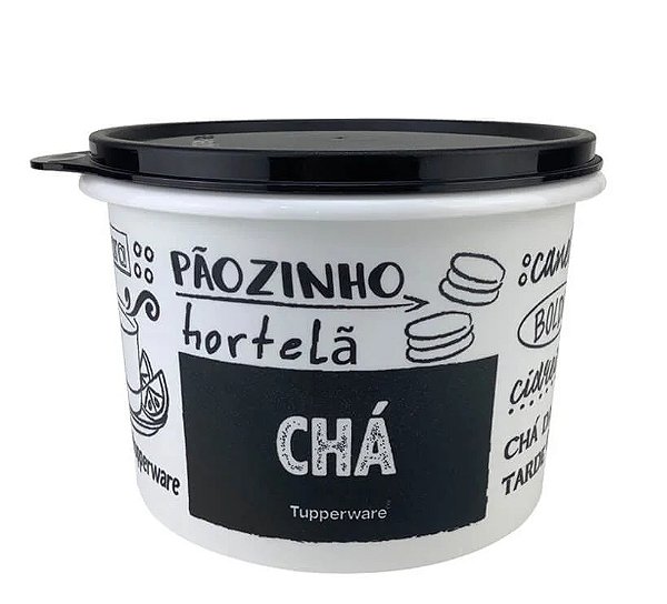 TUPPERWARE CAIXA CHÁ 1,2 KG  P&B