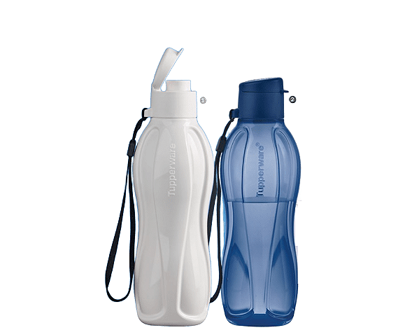 Garrafa Tupperware Eco Tupper Plus 500 ml Fire - Algodão - Azul Petróleo