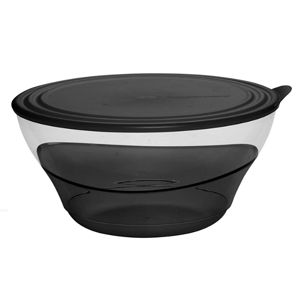 Tigela Elegância Tupperware Policarbonato Preta Jet Black 4,6 L
