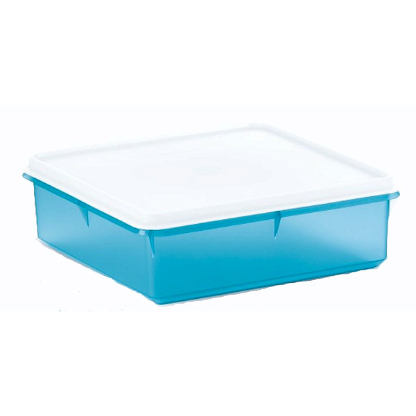 Caixa Versátil Quadrada Tupperware Azul Céu 1,2 L