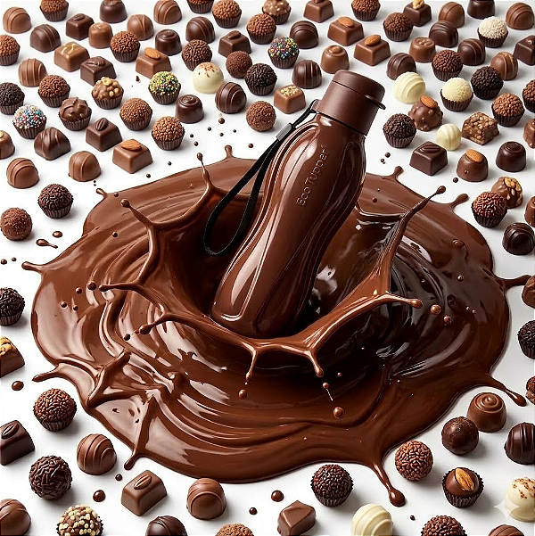 Garrafa Eco Tupper Plus 500 ml Chocolate