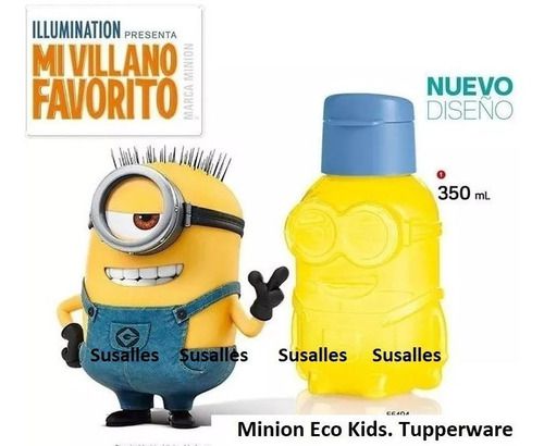 Garrafa Eco Tupper Minions - Loja Encanto Tupperware