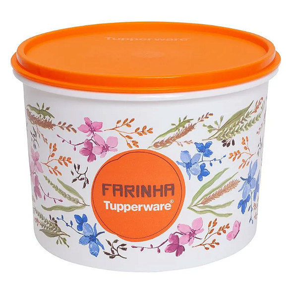Tupperware Caixa de Farinha 1,8 k  Linha Floral