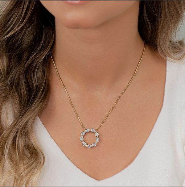 Colar Mandala de Pedras em Zircônia