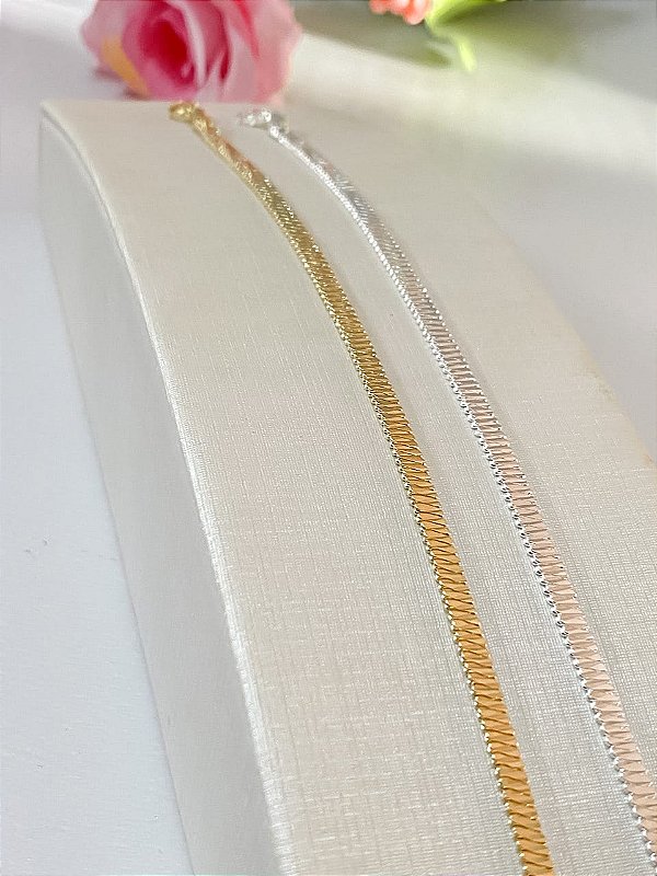 Pulseira Malha Palito Espelhada