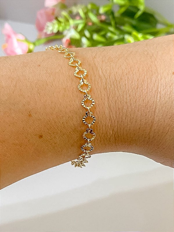 Pulseira Corrente Americana Diamantada